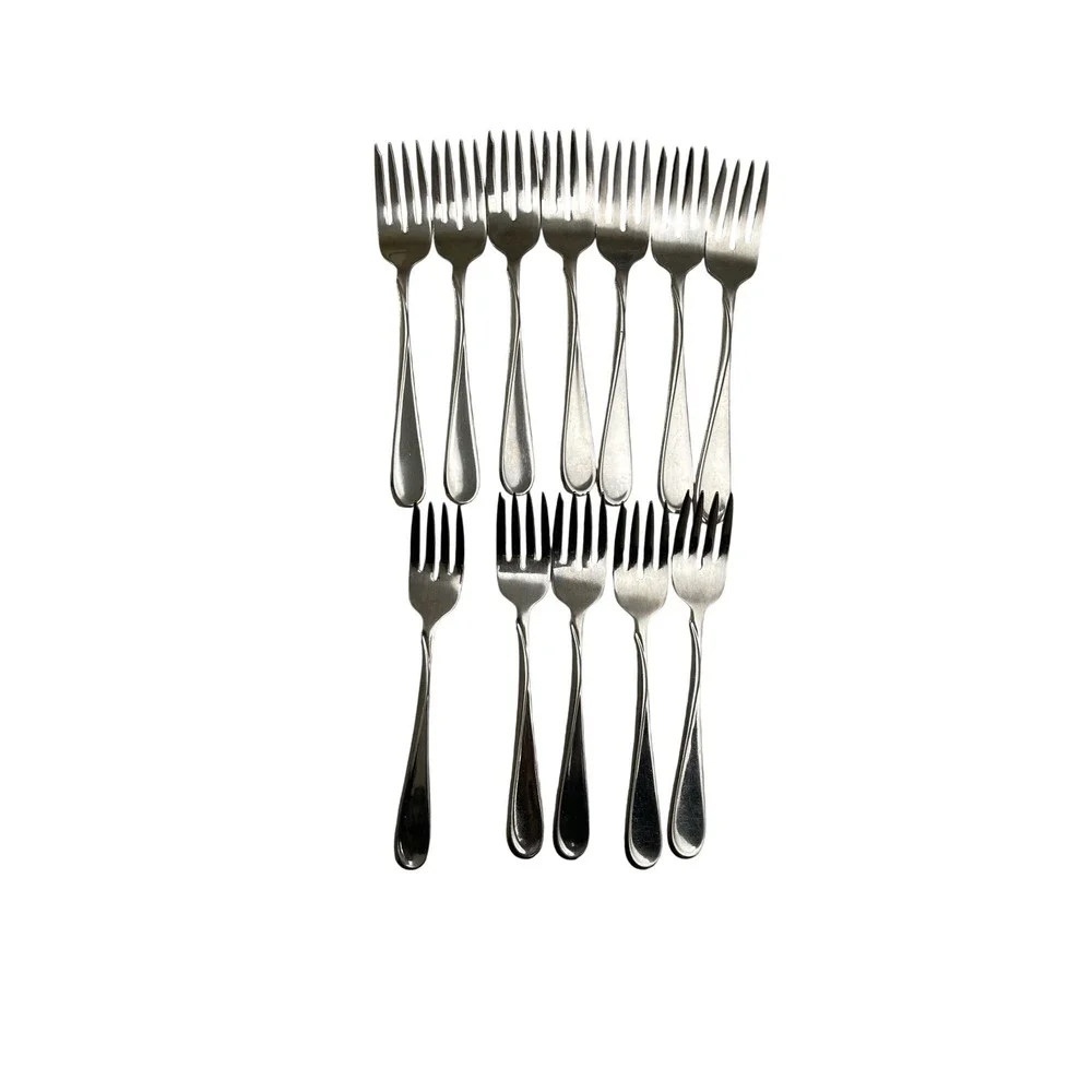 Lot 12 Oneida USA Stainless Steel Salad Cake Forks Classic Pattern